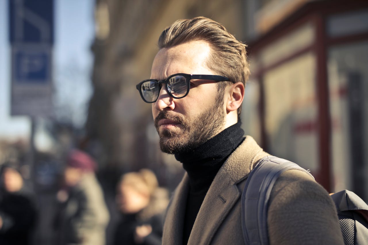 Man Wearing Eyeglasses